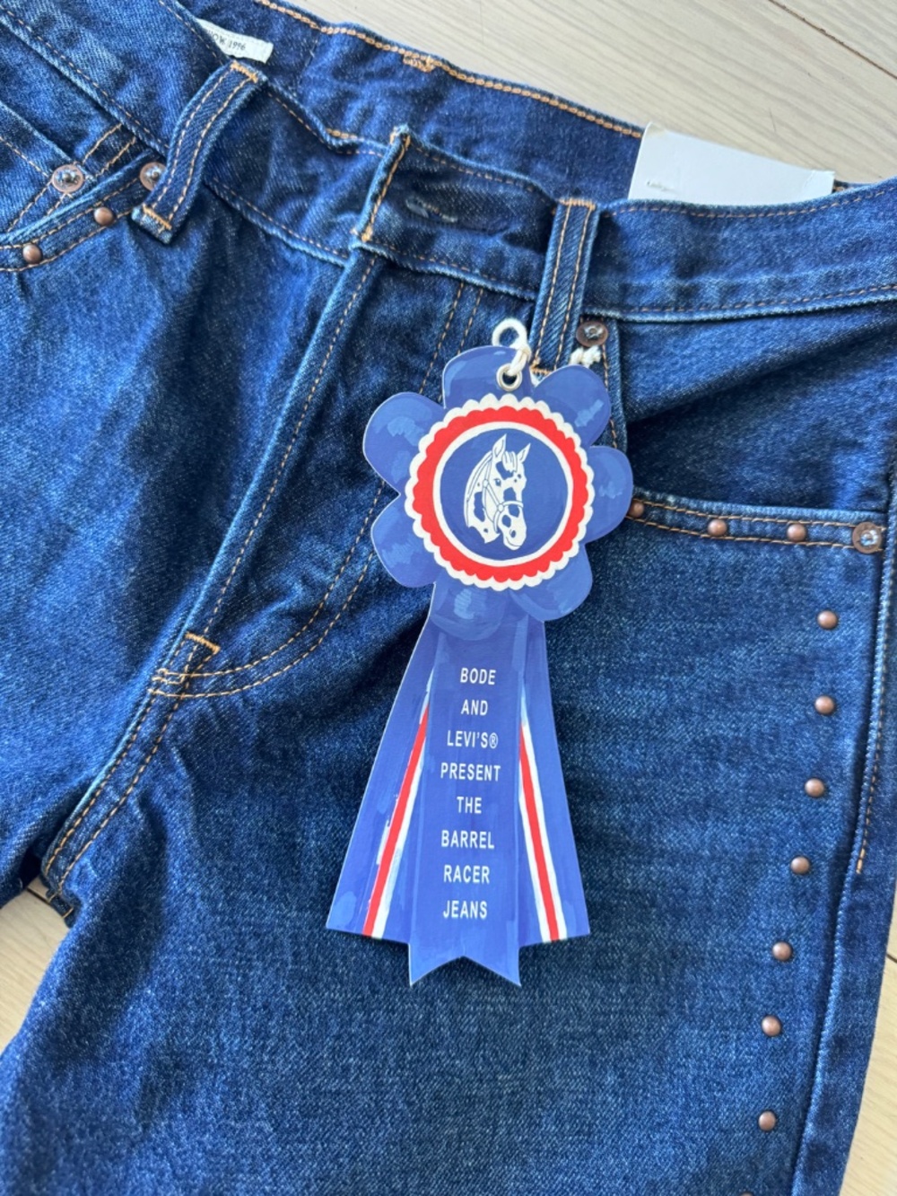 BODE x Levi’s Barrel Racer Jeans W25 L32 NEW with Tags + Bode Bag - Picture 3 of 12